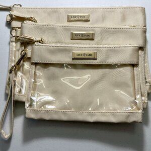 Lily Jade Packing Pouches | Set of 3 | Ivory | Travel & Diaper Bag Organizers